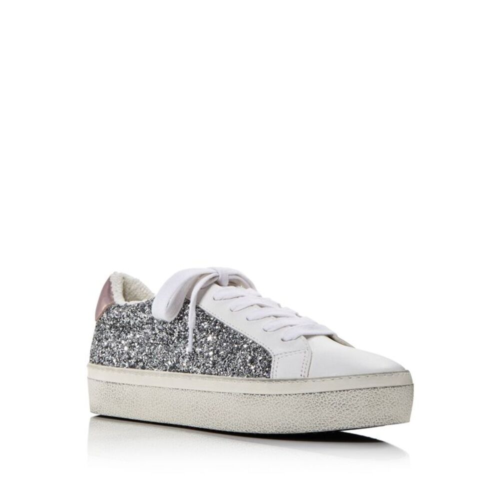 AQUA Womens Blush White Snake Print Play Toe Platform Athletic Sneakers 10 M